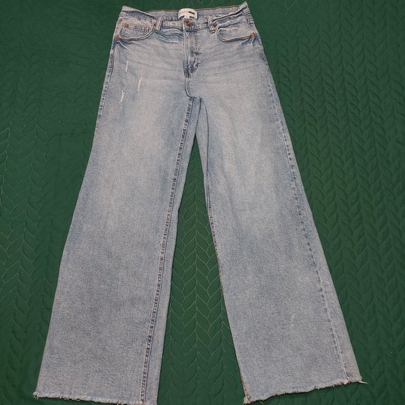 Fashion Nova Light Blue Flare Jeans - Picture 3 of 8